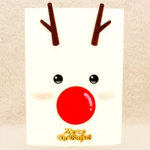 [하얀겨울카드] -하얀루돌프 - 어린이집 유치원 크리스마스만들기 만들기재료